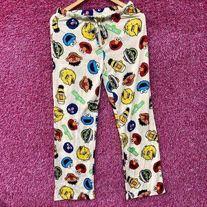 Sesame Street Character-Print Lounge Pajama Pants Small